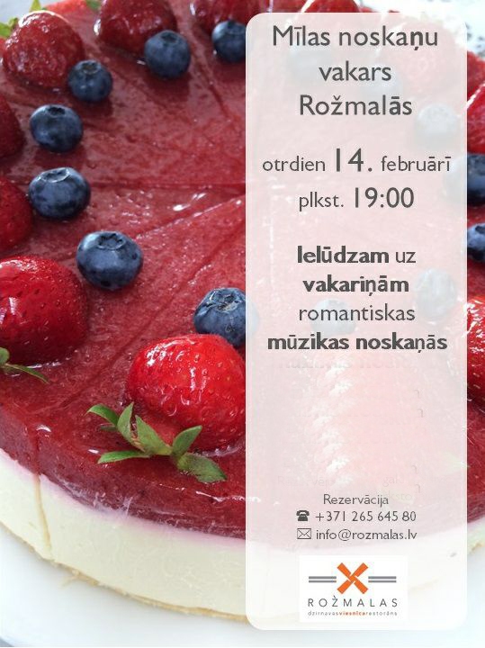 Mīlas noskaņu vakars «Rožmalās»
