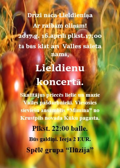 Lieldienu koncerts un balle Vallē