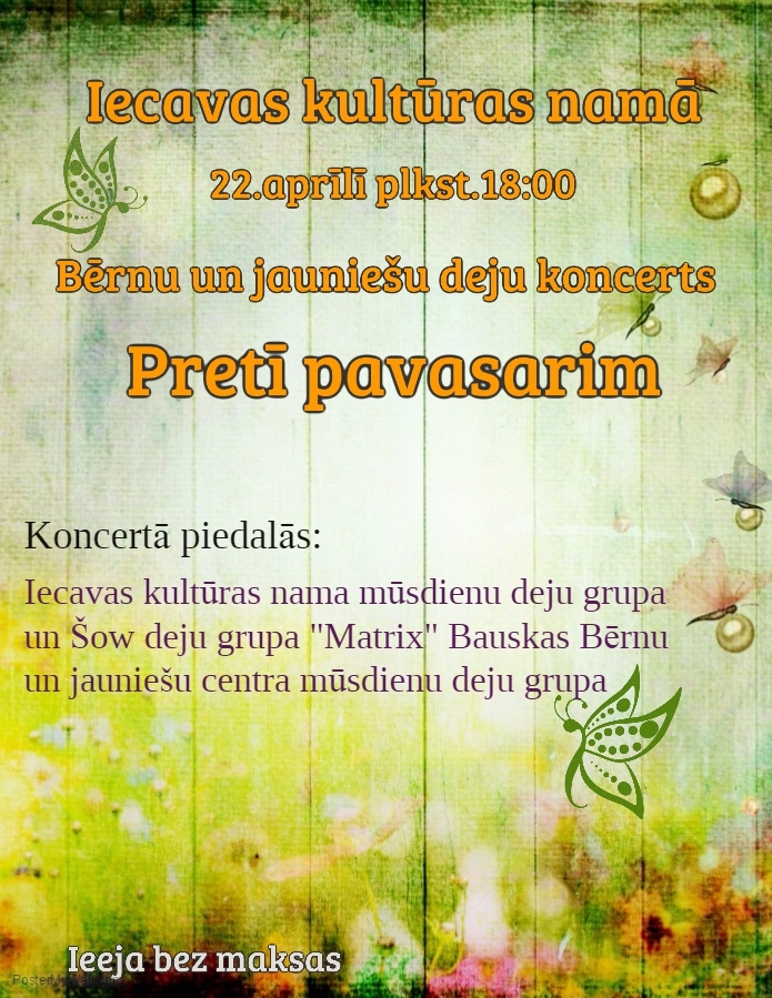 Bērnu un jauniešu deju koncerts Iecavā