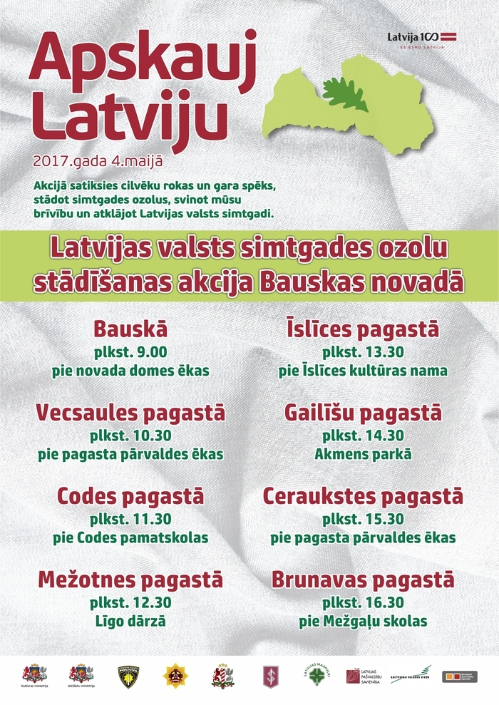 Akcija «Apskauj Latviju» Bauskas novadā