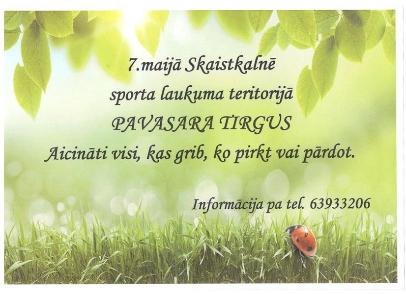 Pavasara tirgus Skaistkalnē