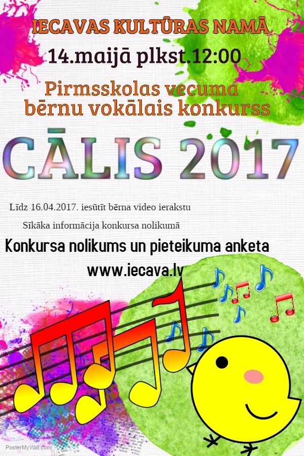 Vokālais konkurss «Cālis 2017» Iecavā