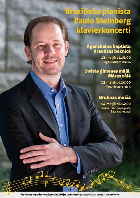 Brazīliešu pianista Paulo Steinberga koncerts Bruknas muižā