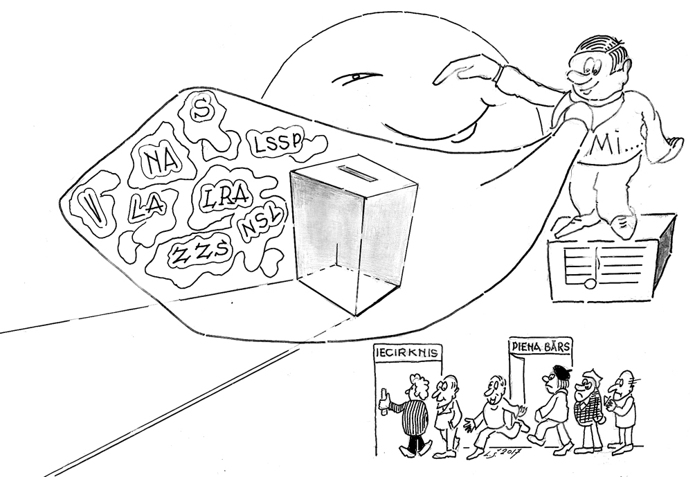 Karikatūra: ESI SAVA NOVADA PATRIOTS!