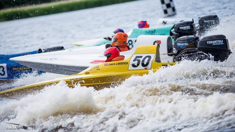 Arī otrajā posmā «Mēmeles sporta» ūdensmotosportisti trešie