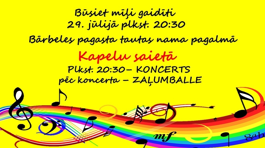 Kapelu saiets Bārbelē un zaļumballe