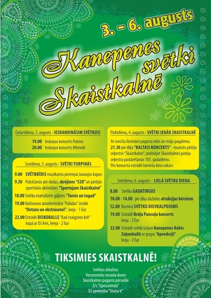 Kanepenes svētki Skaistkalnē
