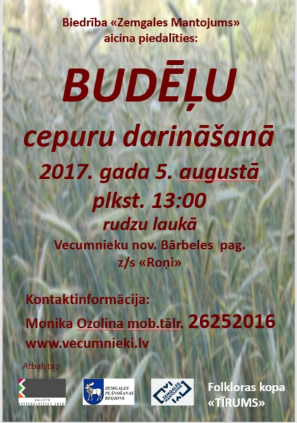Budēļu cepuru darināšana Bārbelē