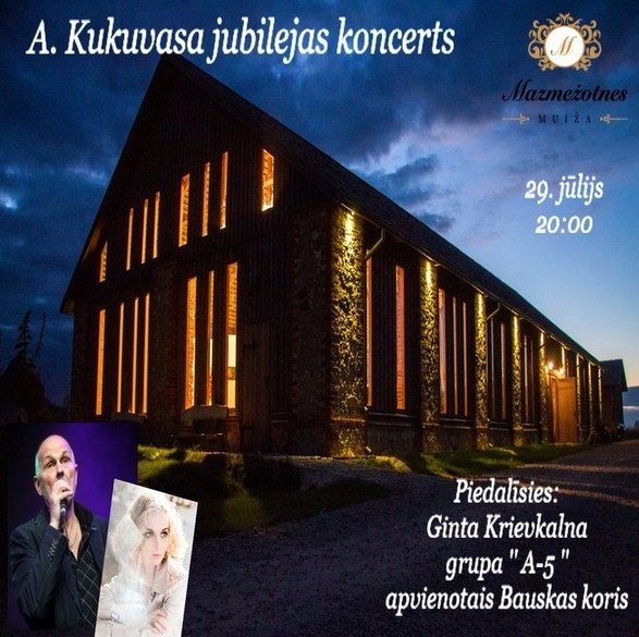 Adriana Kukuvasa jubilejas koncerts Mazmežotnes muižā