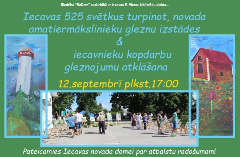 Atklās Iecavas jubilejas gleznu izstādi