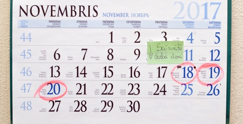 20. novembris – oficiāla brīvdiena