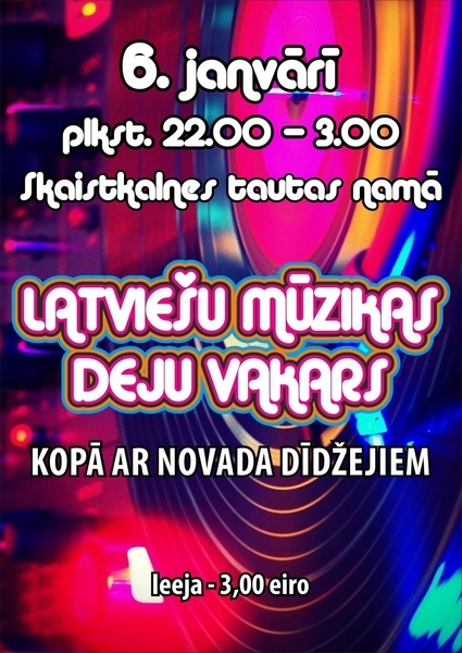 Latviešu mūzikas deju vakars Skaistkalnē