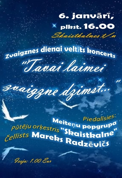 Zvaigznes dienai veltīts koncerts Skaistkalnē