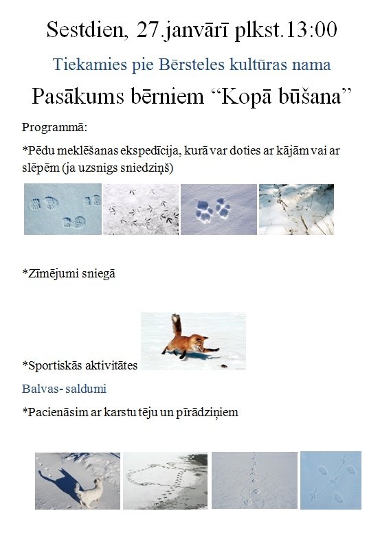 Pasākums bērniem «Kopā būšana» Bērstelē