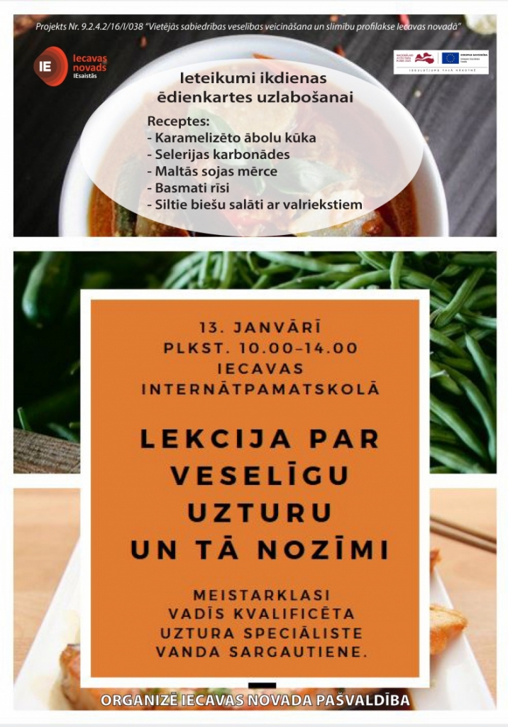 Iecavā – lekcija par veselīgu uzturu