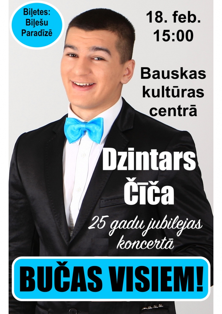 Dzintara Čīčas koncerts Bauskā