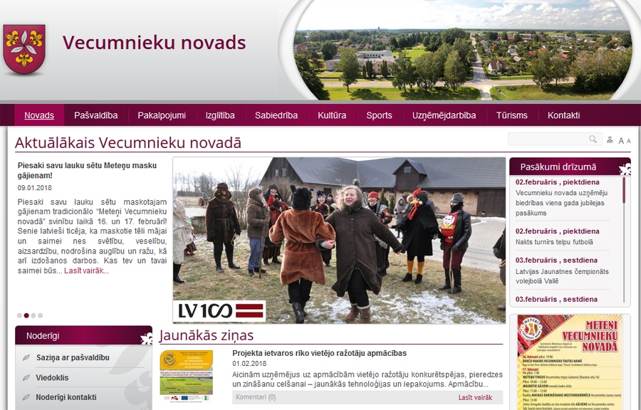 Atjaunina Vecumnieku novada pašvaldības mājaslapu