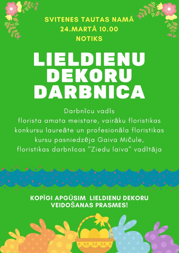Lieldienu dekoru darbnīca Svitenē