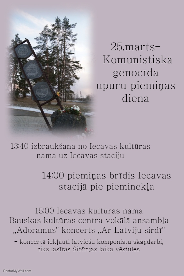 Komunistiskā genocīda upuru piemiņas diena Iecavā