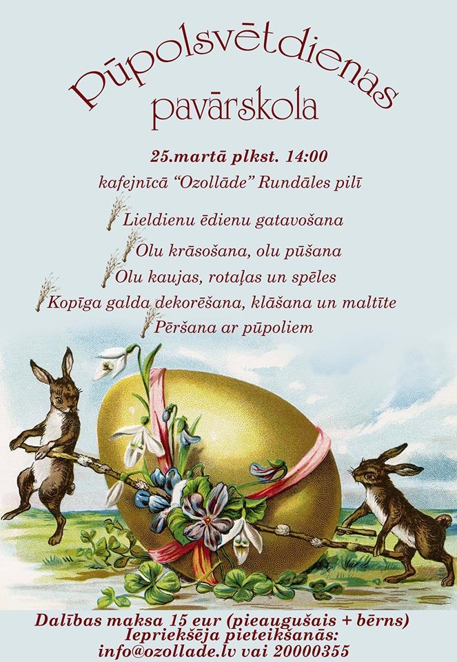 Pūpolsvētdienas pavārskola Rundālē