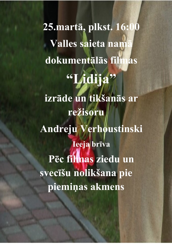 Atceres pasākums politiski represētajiem Vallē