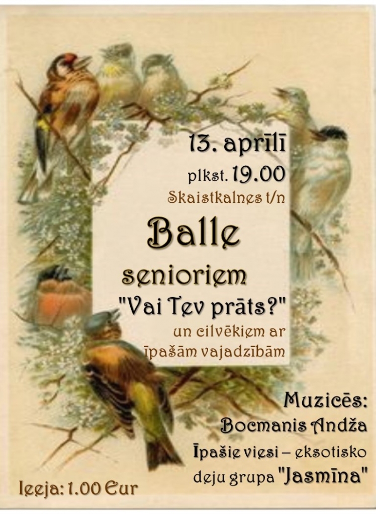 Balle senioriem un cilvēkiem ar īpašām vajadzībām Skaistkalnē