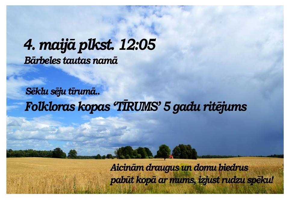 Bārbeles folkloras kopas «Tīrums» jubilejas pasākums