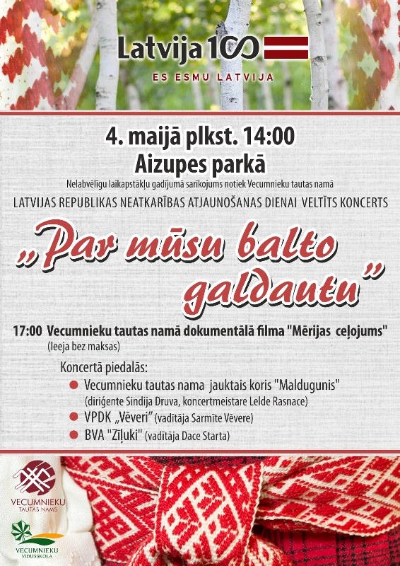 4. maija svētku svinības Vecumniekos