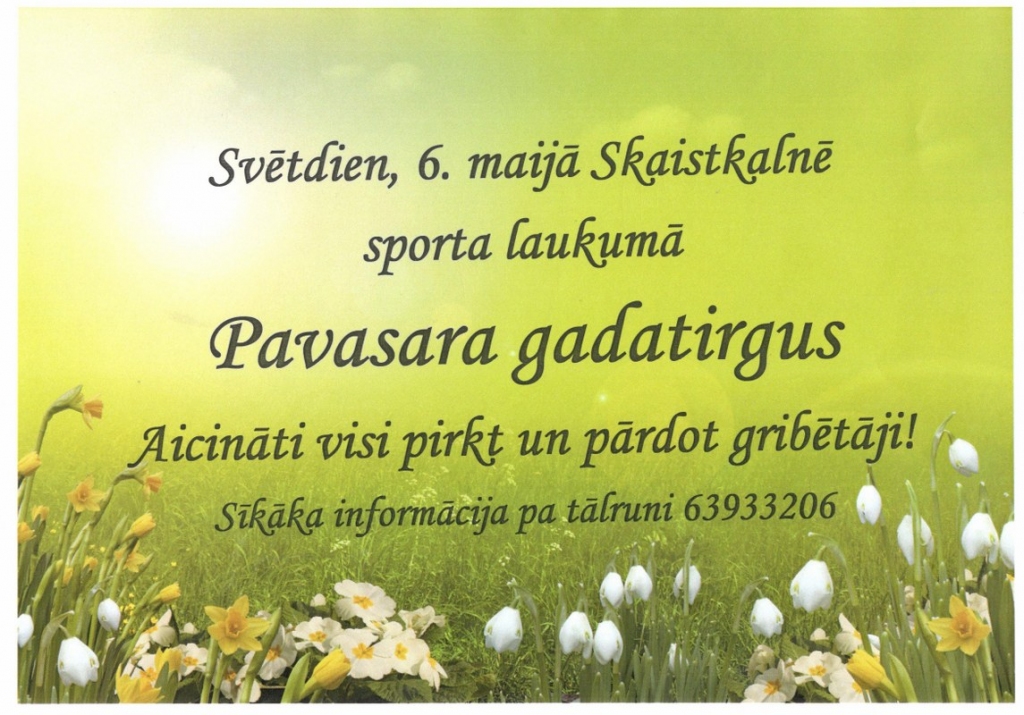 Pavasara tirgus Skaistkalnē