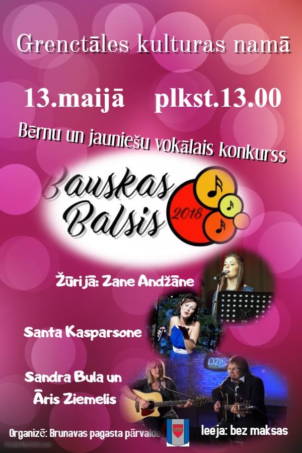 Vokālais konkurss «Bauskas balsis 2018» Grenctālē