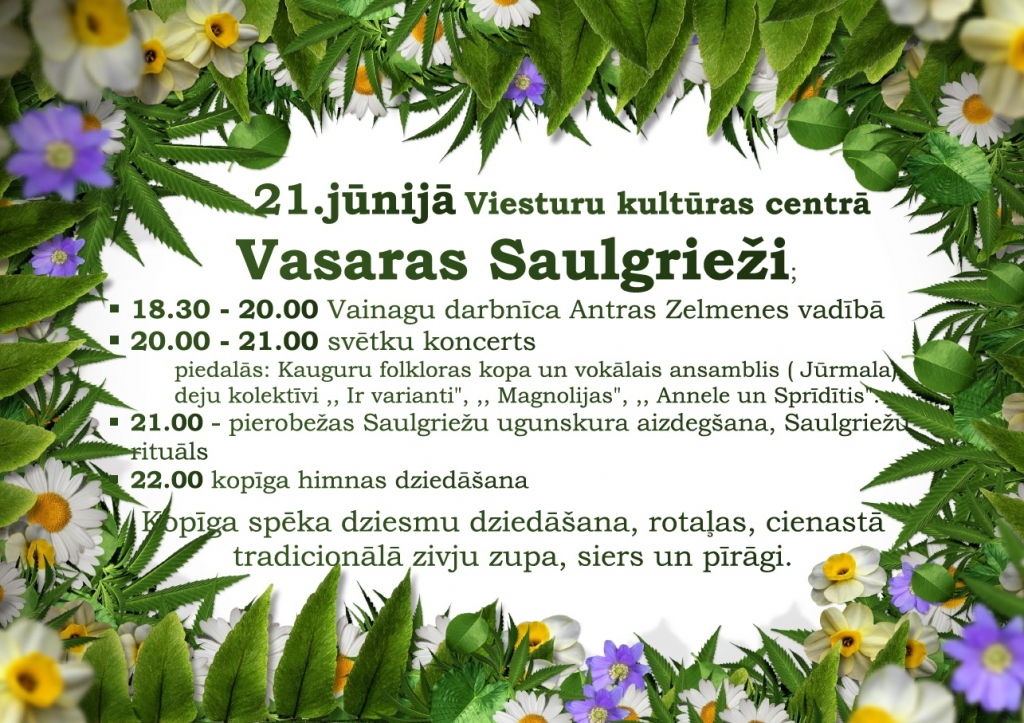 Vasaras saulgrieži Viesturos