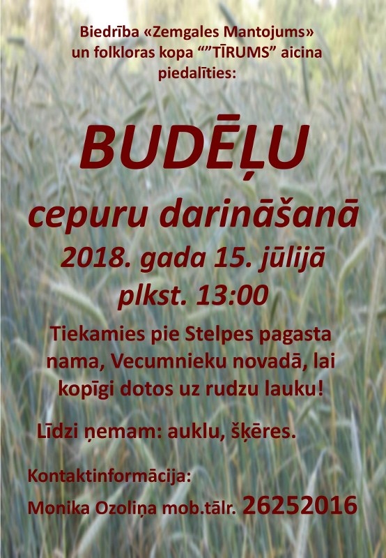 Budēļu cepuru darināšana Stelpē