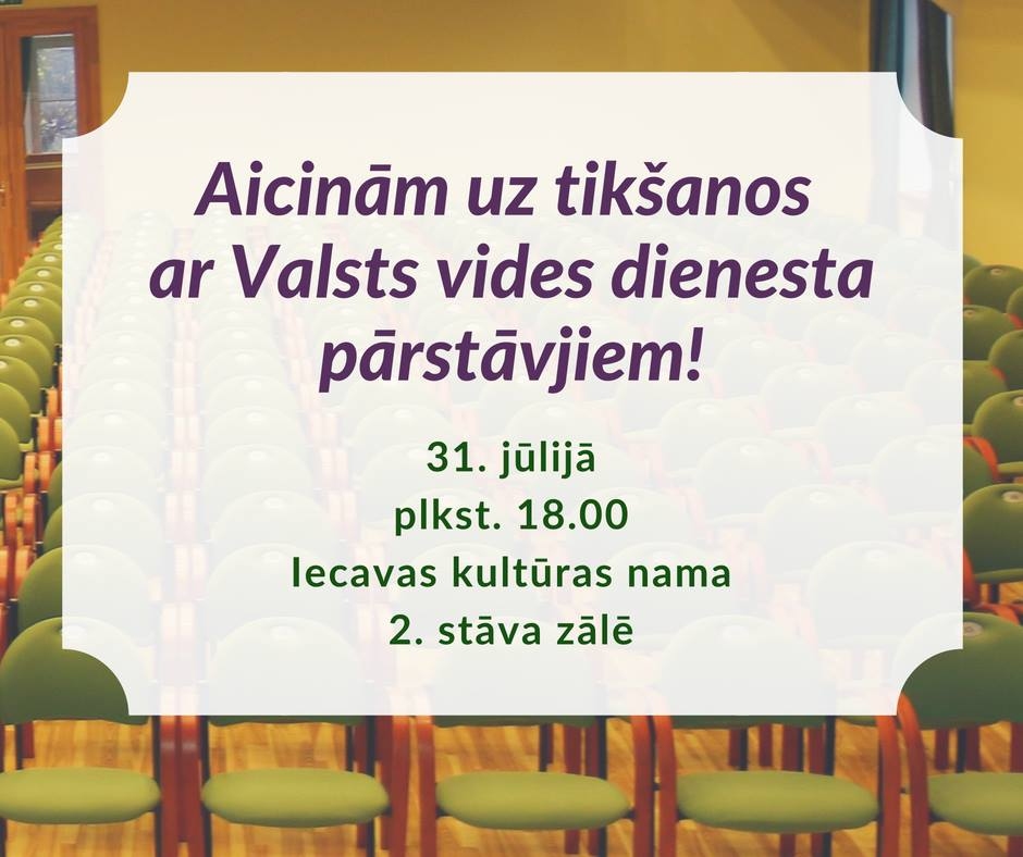 Iecavā – Valsts vides dienesta, pašvaldības pārstāvju un Iecavas novada iedzīvotāju tikšanās
