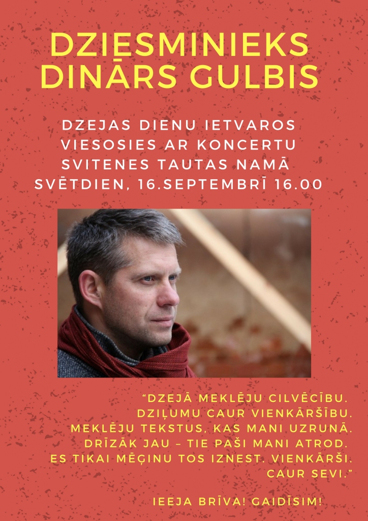 Dziesminieks Dinārs Gulbis Svitenē