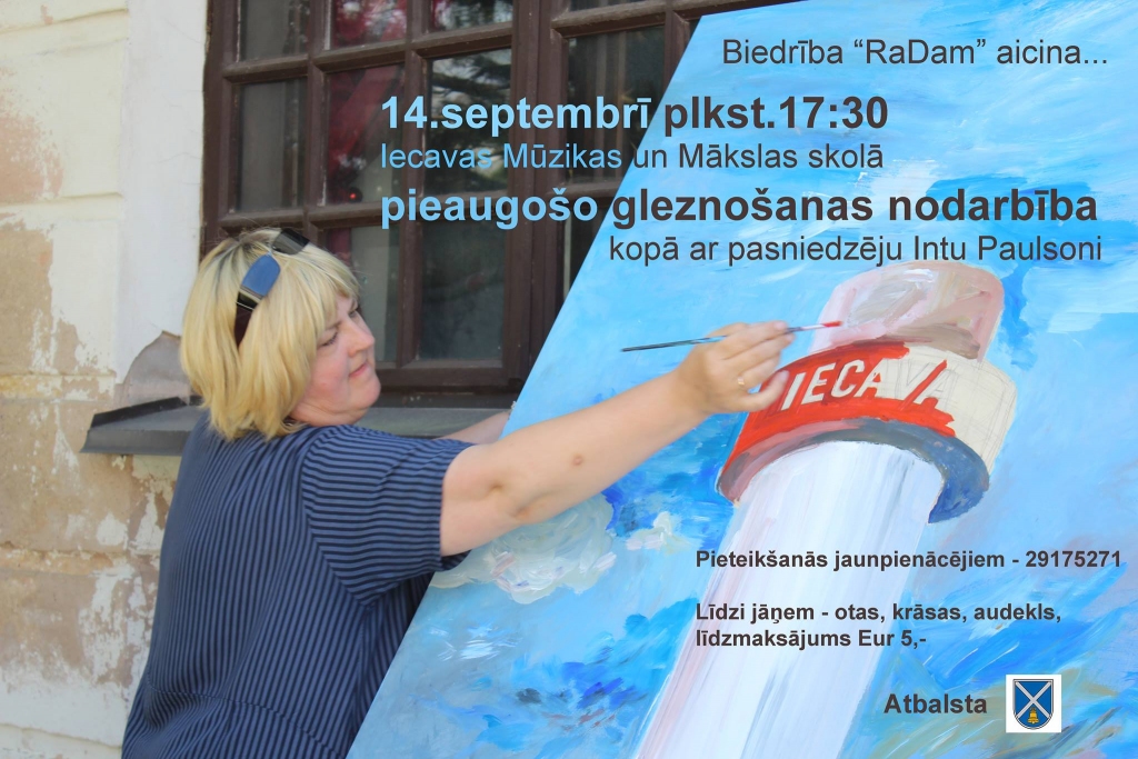 Pieaugušo gleznošanas nodarbība Iecavā