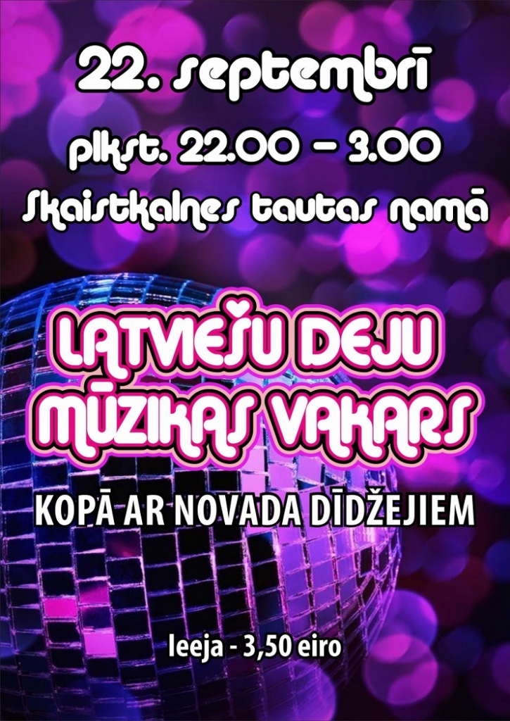 Latviešu deju mūzikas vakars Skaistkalnē
