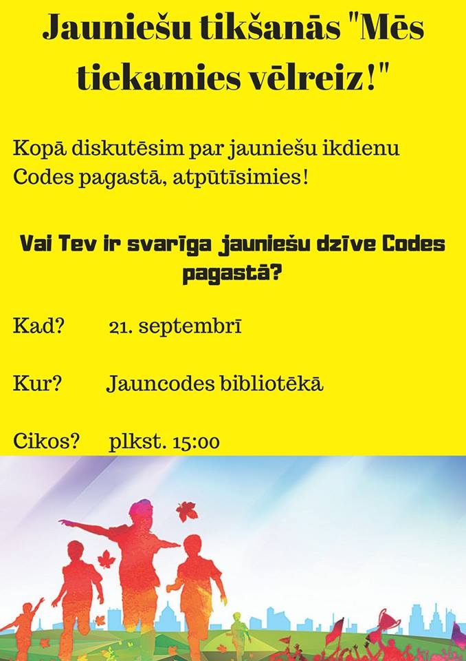 Jauncodē – diskusija jauniešiem