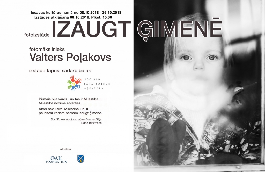 Fotoizstādes «Izaugt ģimenē» atklāšana Iecavā