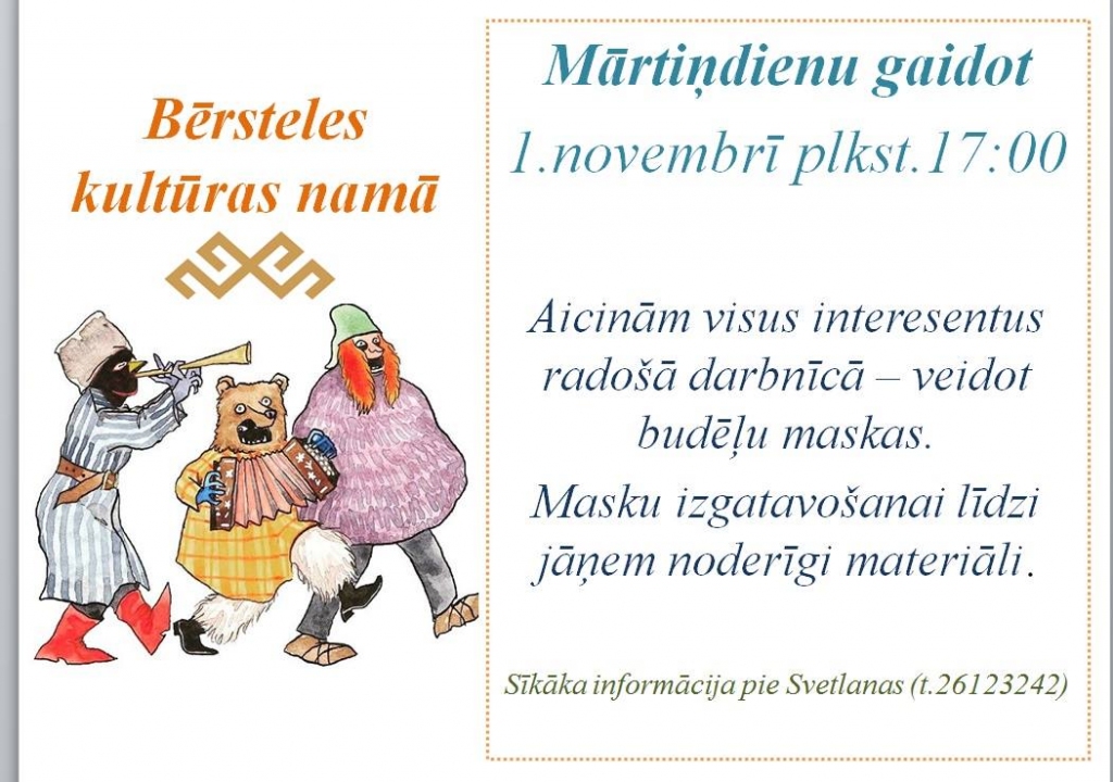 Masku gatavošana Bērstelē