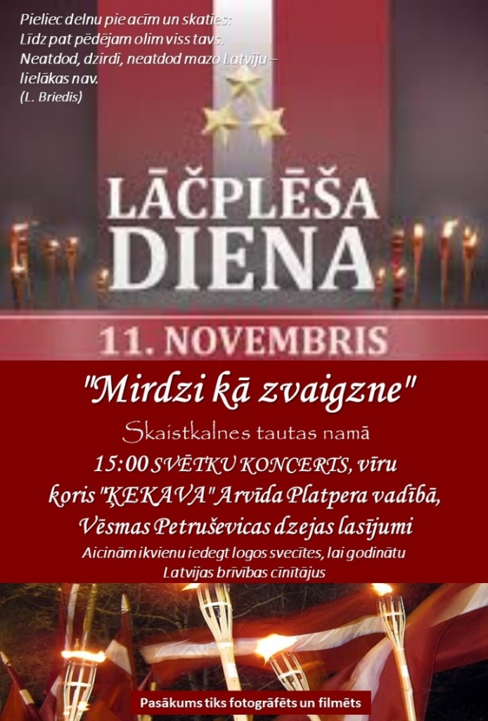 Lāčplēša dienas koncerts Skaistkalnē