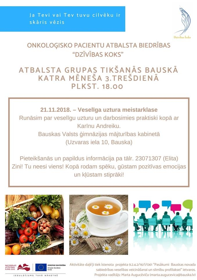 Veselīga uztura meistarklase Bauskā