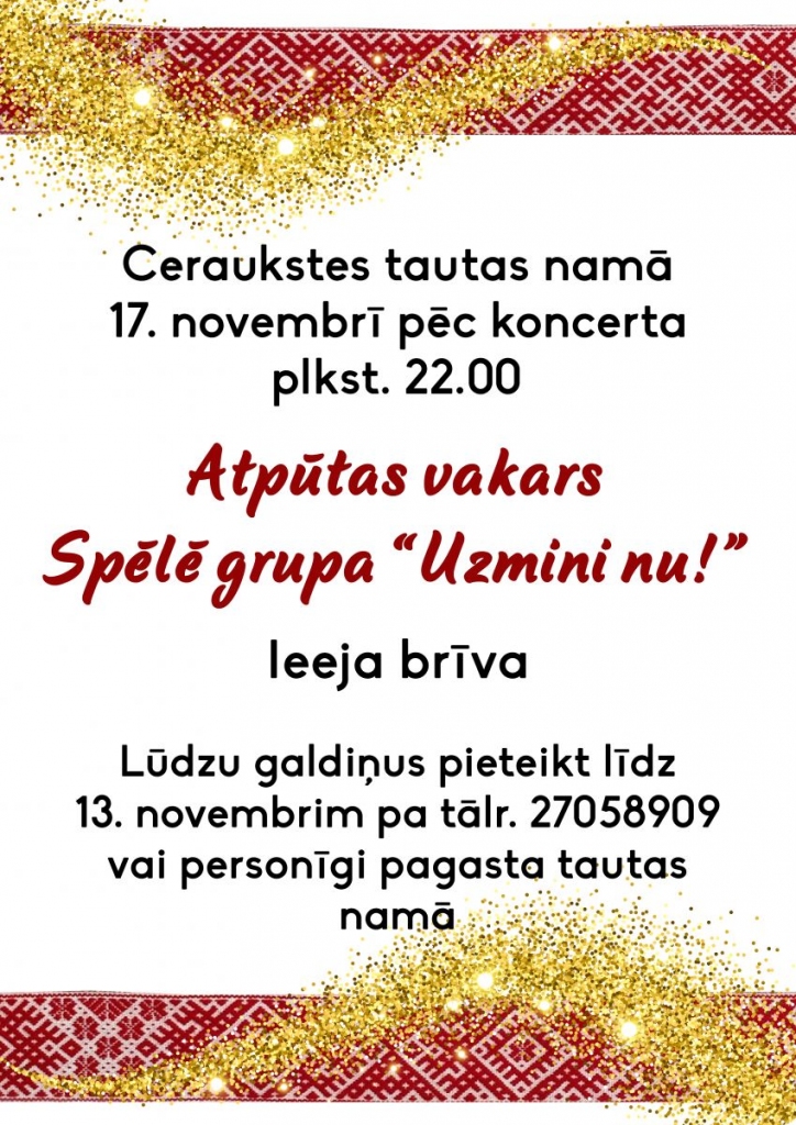 Svētku koncerts un balle Ceraukstē