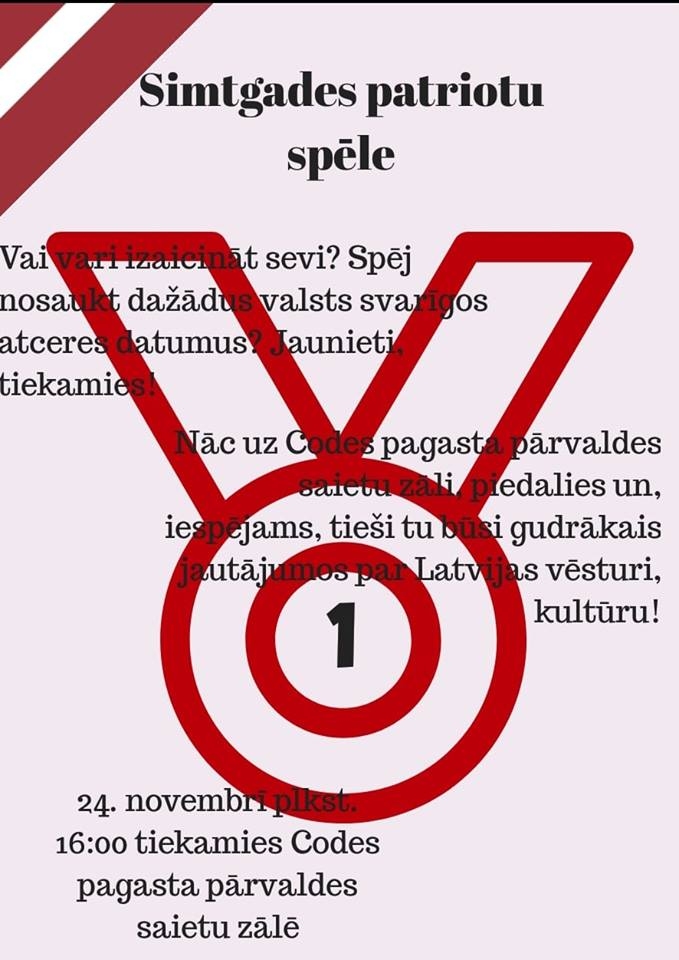 Simtgades patriotu spēle Codē