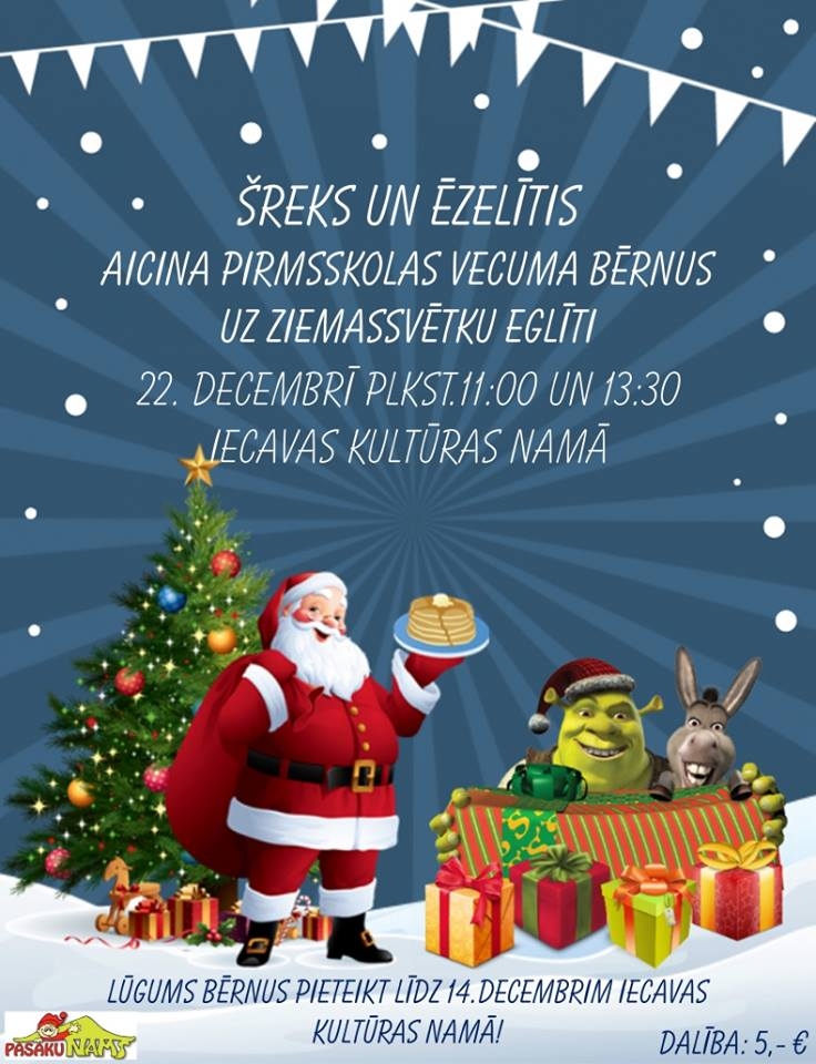 Ziemassvētku pasākums Iecavas novada pirmsskolas vecuma bērniem