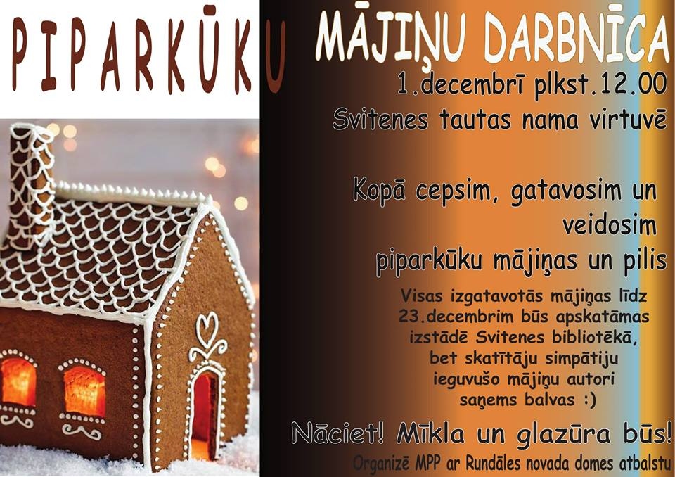 Piparkūku mājiņu darbnīca Svitenē