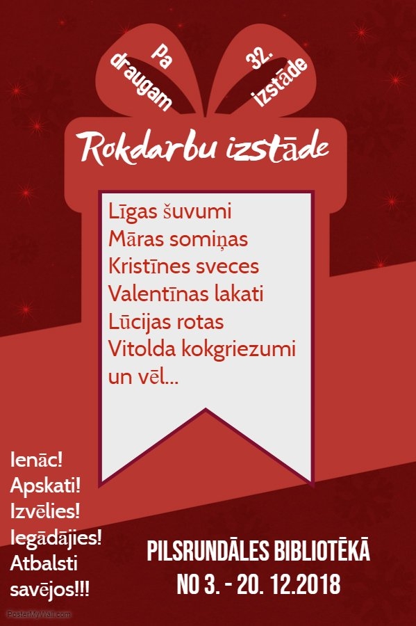 Vietējo rokdarbnieču un uzņēmēju izstāde Pilsrundālē