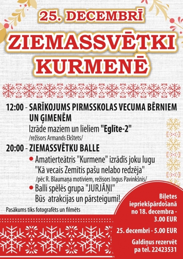 Ziemassvētku svinības Kurmenē