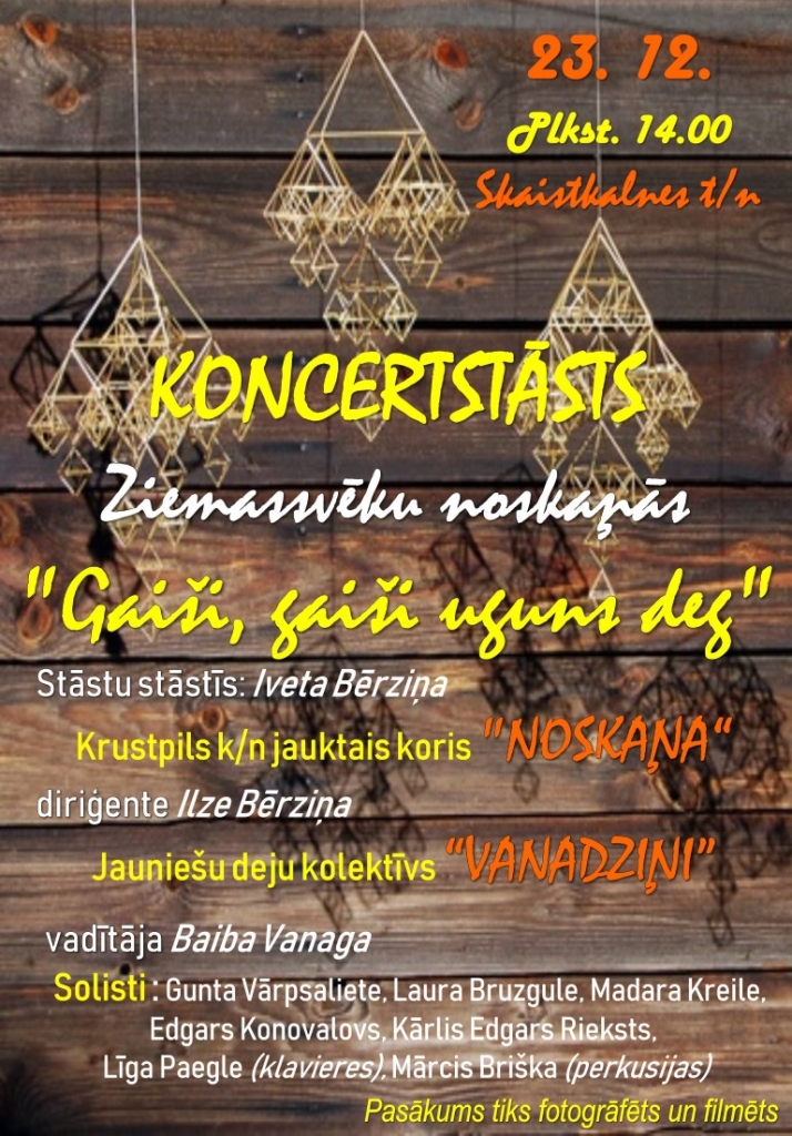 Koncertstāsts Ziemassvētku noskaņās Skaistkalnē