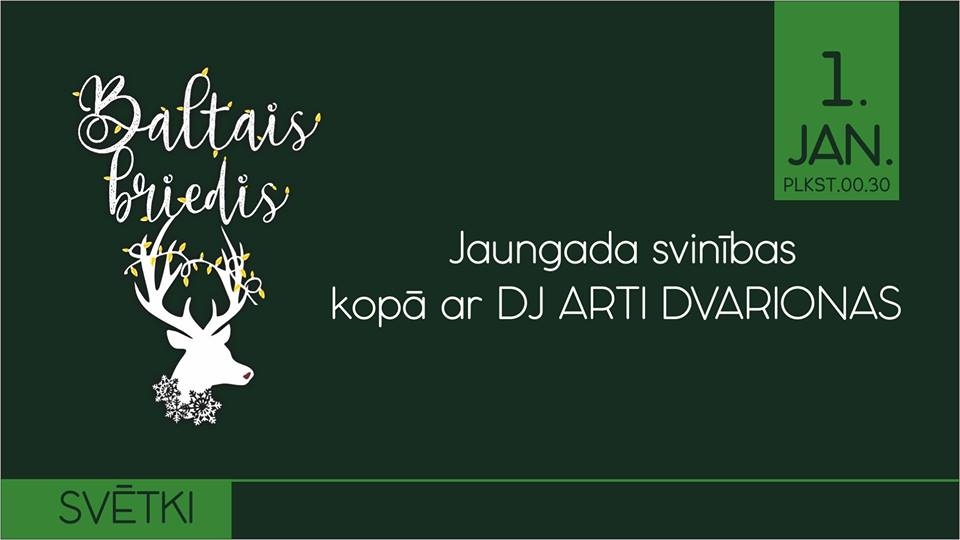 Jaungada ballīte notikumu mājā «Baltais briedis»