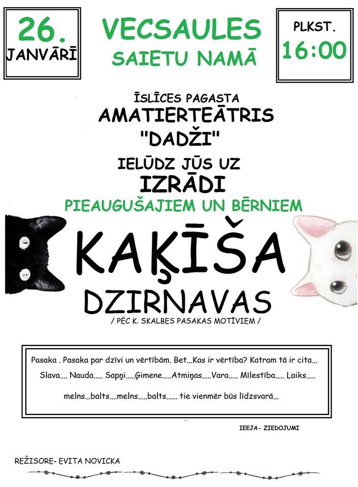 Teātra izrāde Vecsaulē